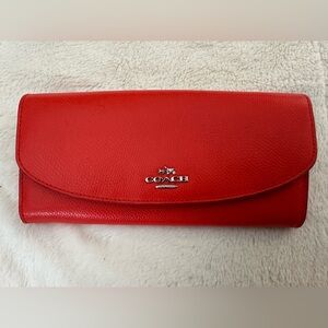 New Coach Orange Clutch